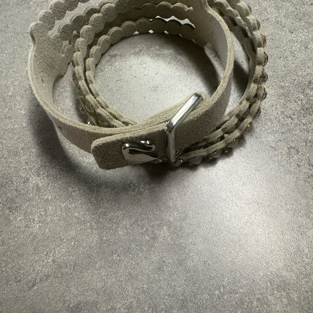 Swarovski Women's Gray Suede Wrap Bracelet with Crystal Accents - Picture 2 of 2